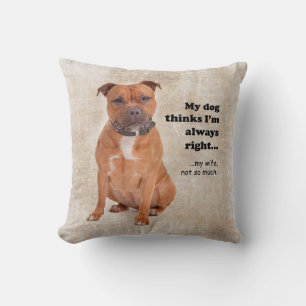 Staffie / Ehefrau Pillow Kissen