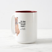 Staffie / Ehefrau Tasse (Vorderseite Links)