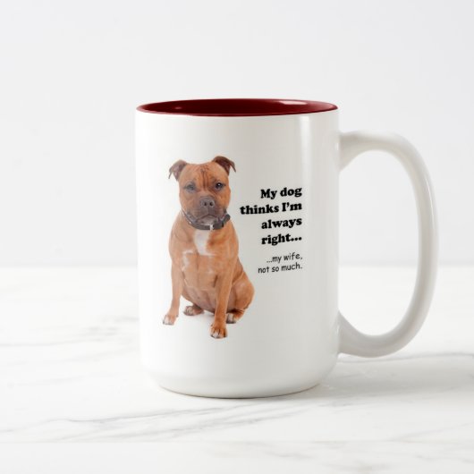 Staffie / Ehefrau Tasse (Rechts)