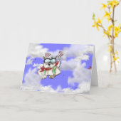 STAFFIE LÄCHELT - Himmeltaucher - Grußkarte Karte (Gelbe Blume)