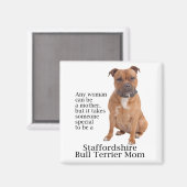 Staffie Mama Magnet (Vorderseite/Rückseite)