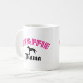 Staffie Mutter Kaffeetasse (Vorderseite Links)