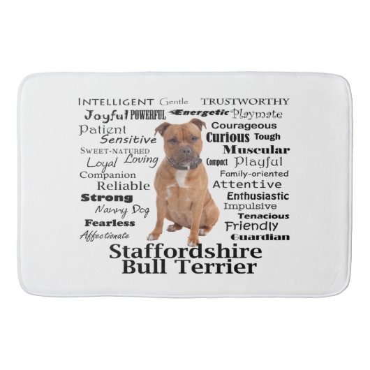Staffie Traits Bath Mat Badematte (Vorderseite)