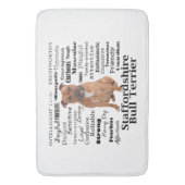 Staffie Traits Bath Mat Badematte (Vorderseite Vertikal)