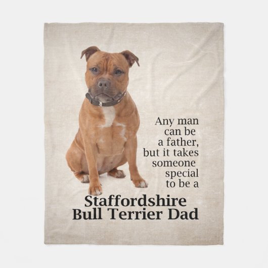 Staffie Vater Fleece Blanket (Vorderseite)