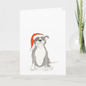 Staffie Weihnachtskarte Karte (Vorderseite)