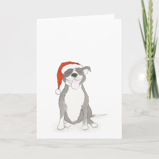 Staffie Weihnachtskarte Karte (Vorderseite)