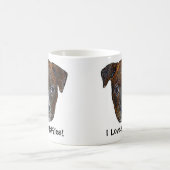 Staffie Welpe "ich Liebe Staffies!" Tasse (Mittel)