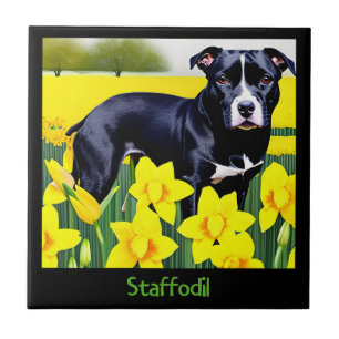 Staffodil - Staffy in the Daffodil Fliese