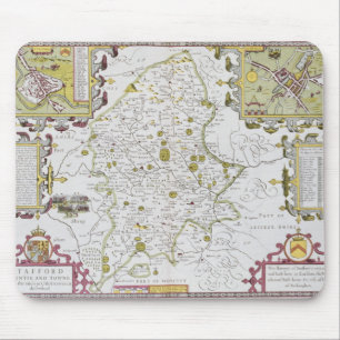 Stafford County und Stadt, graviert durch Jodocus Mousepad