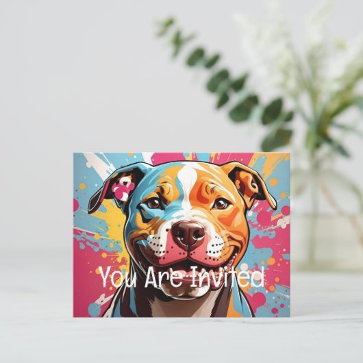 Staffordshire Birthday Einladungspostkarte (Stehend Vorderseite)