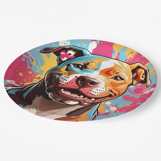 Staffordshire Birthday Fun Pappteller (Schrägansicht)