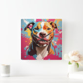 Staffordshire Birthday Fun Quadratische Wanduhr (Zuhause)