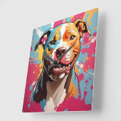 Staffordshire Birthday Fun Quadratische Wanduhr (Winkel)