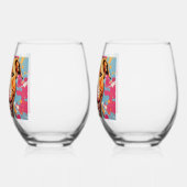 Staffordshire Birthday Fun Weinglas Ohne Stiel (Links)