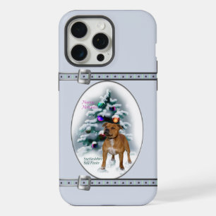 Staffordshire Bull Terrier Blau Weihnachtsfeiertag iPhone 15 Pro Max Hülle