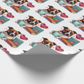 Staffordshire Bull Terrier Book Lover Geschenkpapier (Ecke)