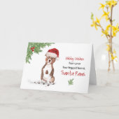 Staffordshire Bull Terrier Christmas From Dog Karte (Gelbe Blume)