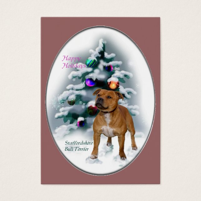 Staffordshire Bull Terrier Christmas Geschenke (Vorderseite)
