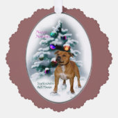 Staffordshire Bull Terrier Christmas Geschenke Ornament Karte (Vorderseite)
