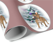 Staffordshire Bull Terrier Christmas Geschenkpapier (Rolleneckpunkt)