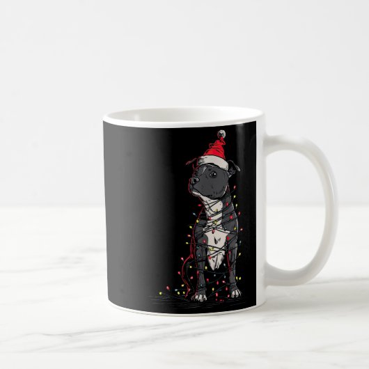 Staffordshire Bull Terrier Christmas Graphics Dog Kaffeetasse (Rechts)