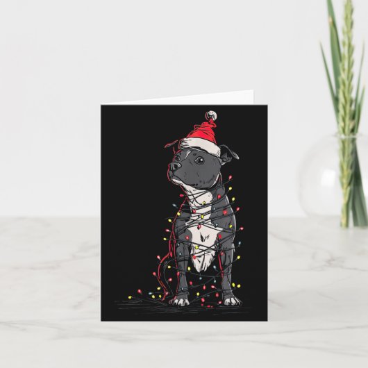 Staffordshire Bull Terrier Christmas Graphics Dog  Karte (Vorderseite)