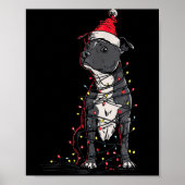 Staffordshire Bull Terrier Christmas Graphics Dog Poster (Vorne)
