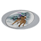 Staffordshire Bull Terrier Christmas Schneidebrett (Ecke)
