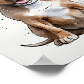 Staffordshire Bull Terrier | Dog Art Print Poster (Ecke)