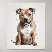 Staffordshire Bull Terrier | Dog Art Print Poster (Vorne)