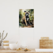 Staffordshire Bull Terrier Dog Art Print Poster (Küche)