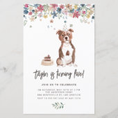 Staffordshire Bull Terrier Dog Birthday Einladung (Vorderseite)