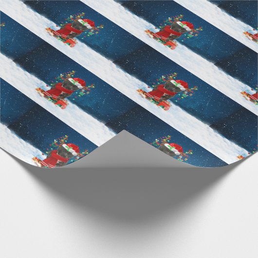 Staffordshire Bull Terrier dog mit Weihnachtsgesch Geschenkpapier (Ecke)