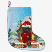 Staffordshire Bull Terrier dog mit Weihnachtsgesch Kleiner Weihnachtsstrumpf (Vorderseite)