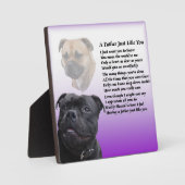 Staffordshire Bull Terrier Father Gedicht Plaque Fotoplatte (Vorderseite)
