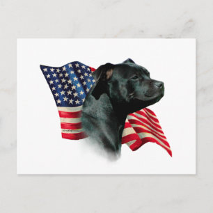 Staffordshire Bull Terrier Flag Postkarte