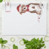 Staffordshire Bull Terrier Funny Christmas Dog Geschirrtuch (Gefaltet)