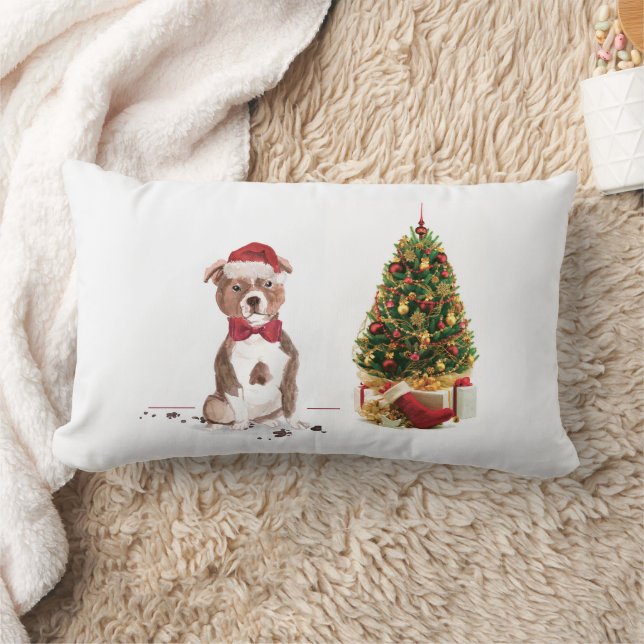 Staffordshire Bull Terrier Funny Christmas Dog Lendenkissen (Decke)