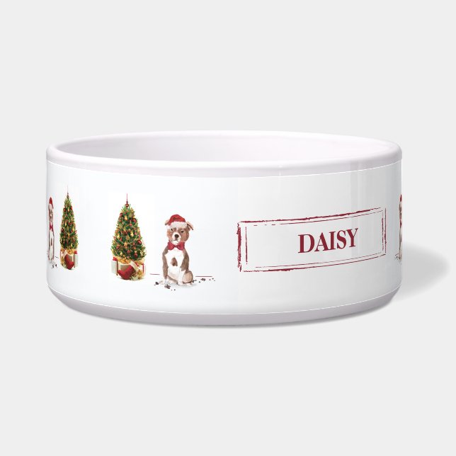 Staffordshire Bull Terrier Funny Christmas Dog Napf (Links)