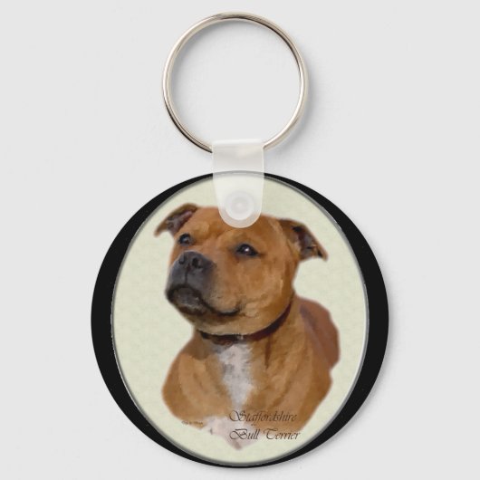 Staffordshire Bull Terrier Gifts Schlüsselanhänger (Vorderseite)