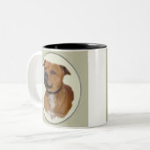 Staffordshire Bull Terrier Gifts Zweifarbige Tasse (Vorderseite Links)