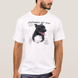 Staffordshire Bull Terrier History Design T-Shirt