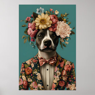 Staffordshire Bull Terrier im Anzug Poster, Staffy Poster