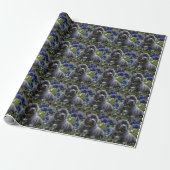 Staffordshire Bull Terrier in Blue Rose Garden, Geschenkpapier (Ungerollt)