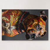 Staffordshire Bull Terrier in Warrior Atture Puzzle (Horizontal)