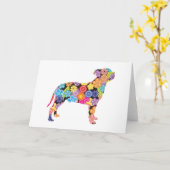 Staffordshire Bull Terrier Karte (Gelbe Blume)