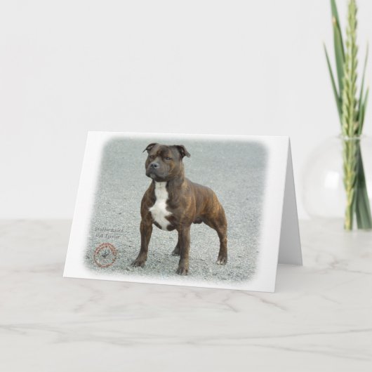 Staffordshire Bull Terrier Karte (Vorderseite)