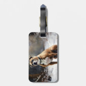 Staffordshire Bull Terrier Let It Snow Christmas Gepäckanhänger (Rückseite vertikal)