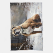 Staffordshire Bull Terrier Let It Snow Christmas Geschirrtuch (Vertikal)